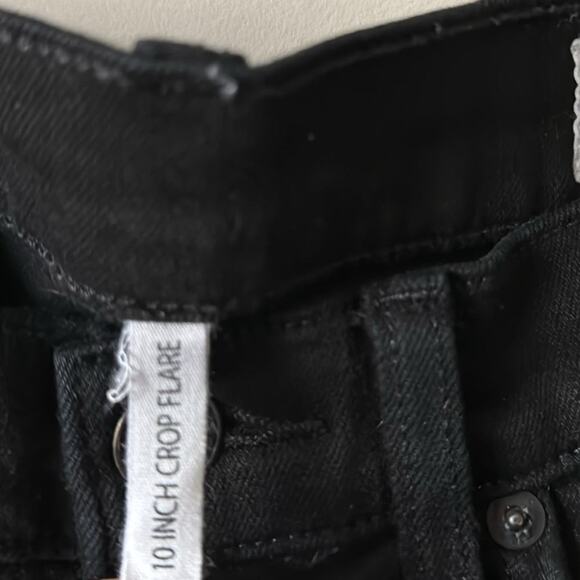 RAG & BONE DOUBLE HEM CROP FLARE JEANS SIZE 27 BLACK & CHARCOAL - Picture 7 of 7